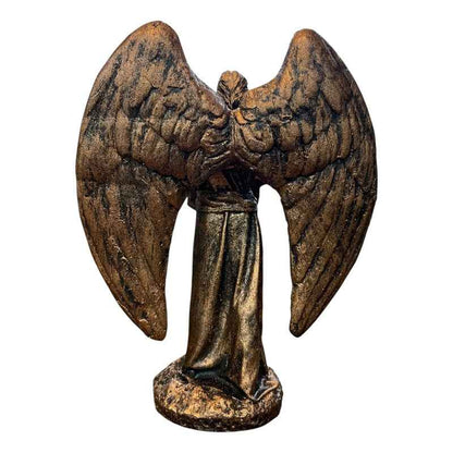 Figura Arcángel Metatrón Con Cubo En Resina 11 Cm Cobre