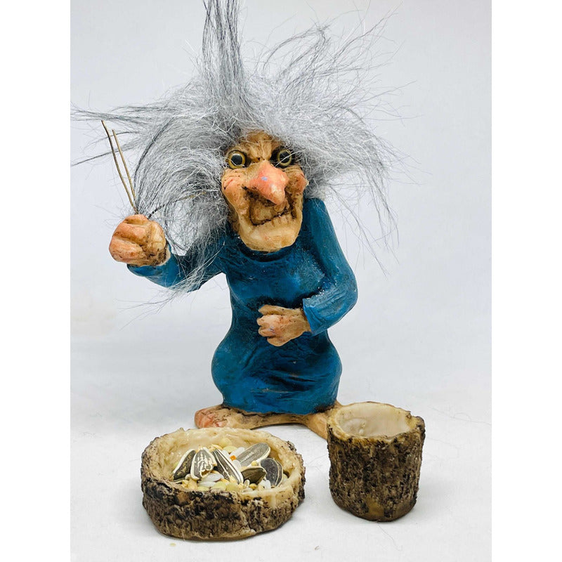 Troll Tres Virtudes + Comedero 11cm Figura De Resina.