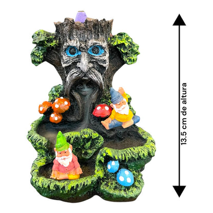 Porta Inciensos En Forma De Arbol Artesanales Cascada Humo Gnomos Gnomos by HEREJE