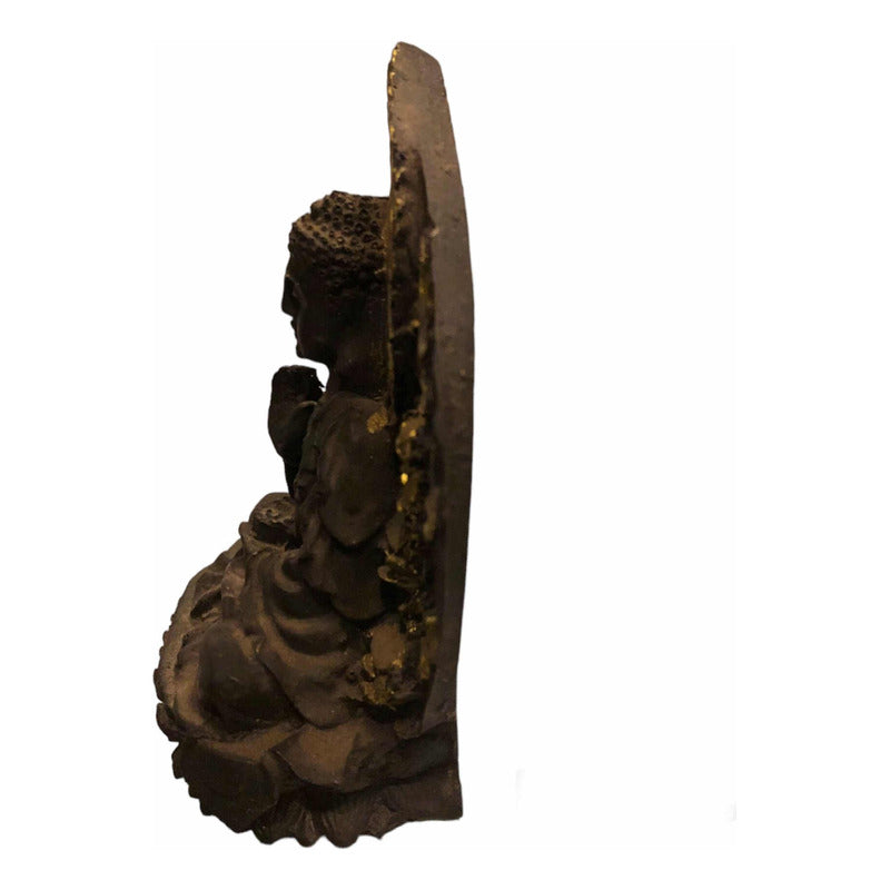Buda Con Círculo 12 Cm Figura De Resina