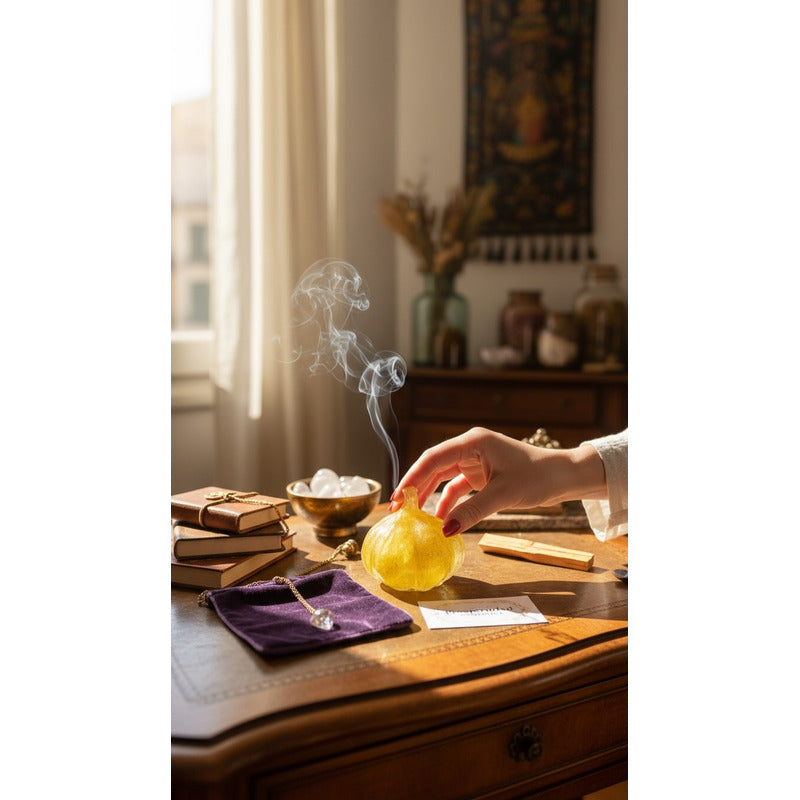 Ajo Dorado Figura De Resina Cura Feng Shui 6 Cm De Altura