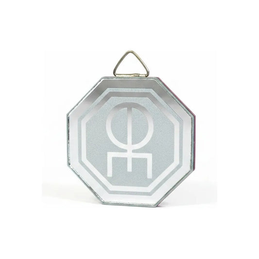 Espejo Octagonal, Grabado Con Símbolos Esotéricos De 5 Cm Amor Arte Y Armonia by HEREJE