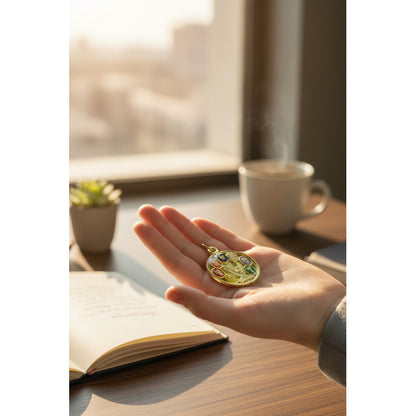 Sello Seite Arcangeles  Metatron Dije Metal Encapsulado 30mm