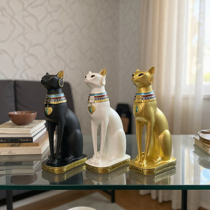 Bastet Egipcio Escultura De Resina 34x17x11 Cm