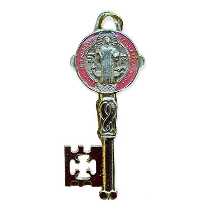 Llave De San Benito Dije Baño De Oro Encapsulado 5cm Varios