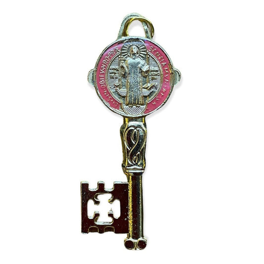 Llave De San Benito Dije Baño De Oro Encapsulado 5cm Varios