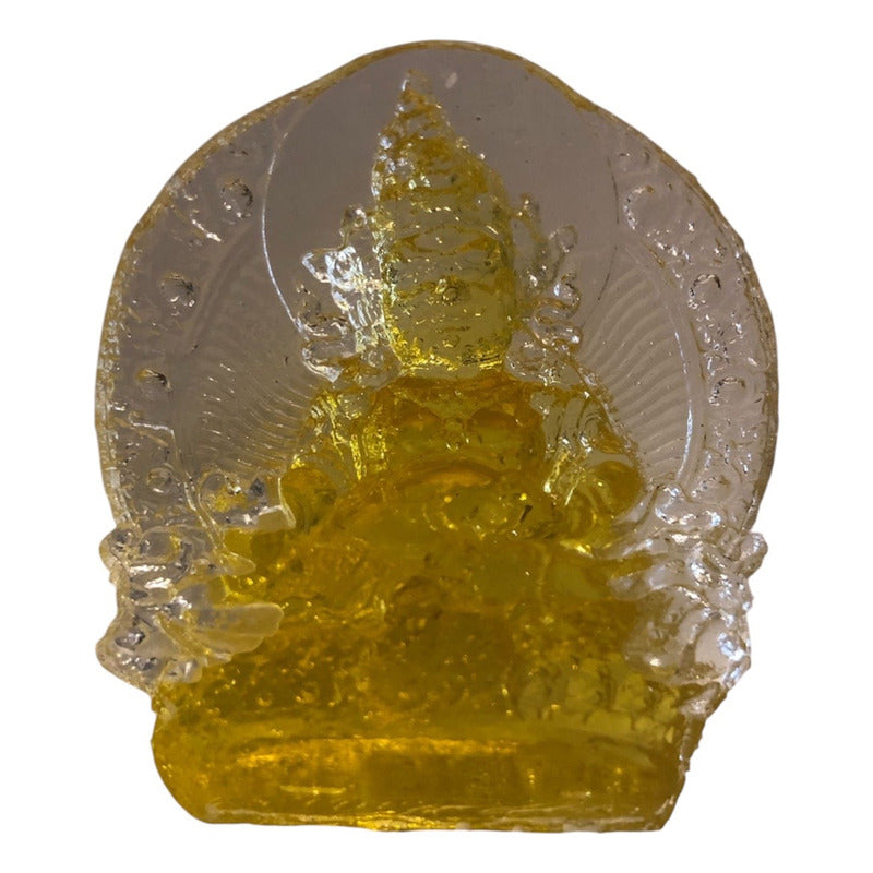 Dzambhala De La Prosperidad Buda En Resina Cristal 12cm