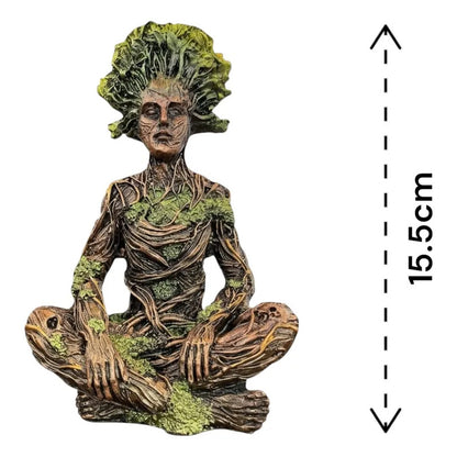 Figura Decorativa Dios De La Naturaleza Meditación Cobre by HEREJE
