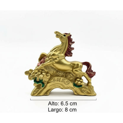 Caballo Del Año Chino Figura De Resina 6.5x8x2.5cm