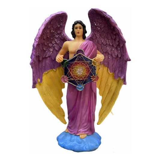 Metatron Arcangel En Resina Nacional Pintado Artesanal 23 Cm