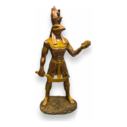 Horus Cromado 29cm Figura De Resina