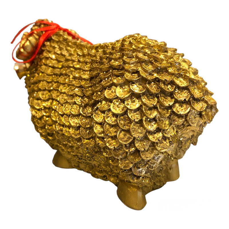 Borrego Abundancia Cimarrón Dorado 10.5 Cm Resina