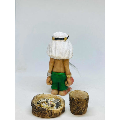 Troll Dinero (jalil) + Comedero 11 Cm Figura En Resina.