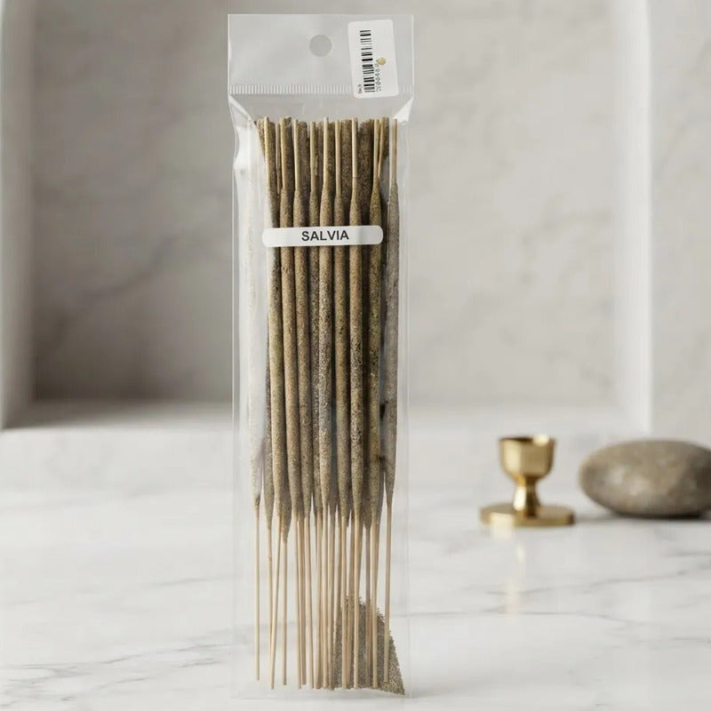 Incienso Artesanal 20 Varitas Gruesas Aroma A Elegir Salvia by HEREJE