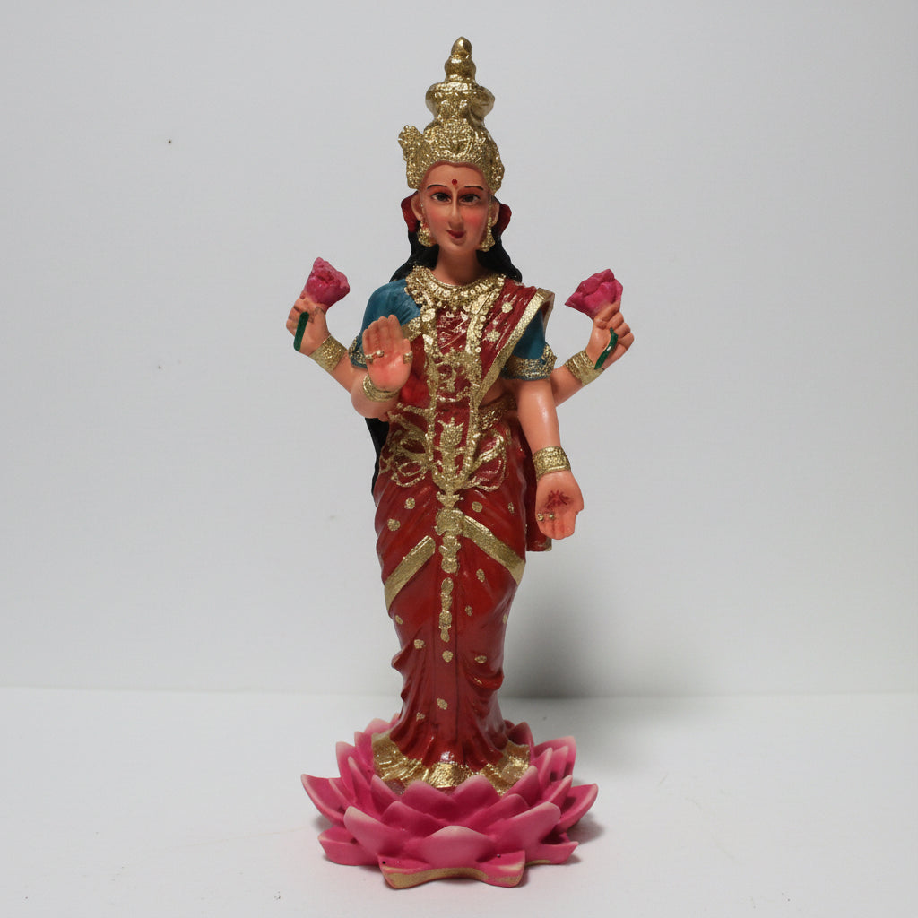 Lakshmi Diosa Fortuna Resina Artesanal Ritualizado.