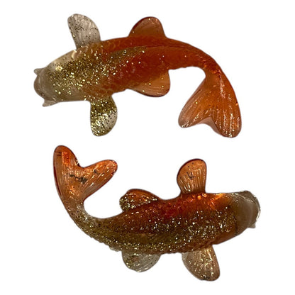 Carpa, Ajowana, Pez De Abundancia Escultura Resina Cristal