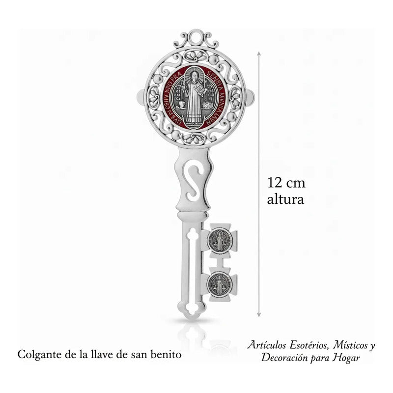 San Benito Llave Decoración Del Hogar 12 Cm Plateado by HEREJE