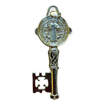 Llave De San Benito Dije Baño De Oro Encapsulado 5cm Varios