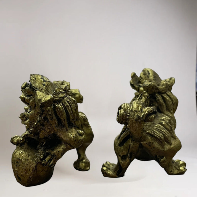 Figura De Resina De Los Perros Fu Protección Para Feng Shui