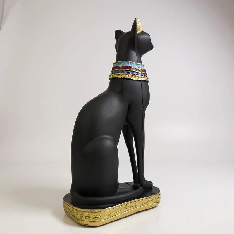 Bastet Egipcio Escultura De Resina 34x17x11 Cm