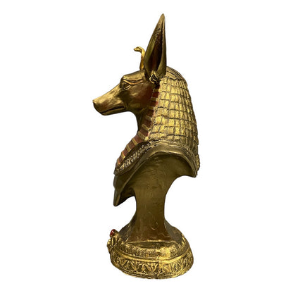 Anubis Egipcio Figura De Resina 23cm Tipo Bronce