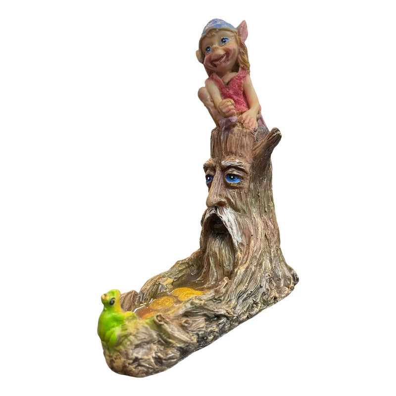 Porta Inciensos En Forma De Arbol Artesanales Arbol Charco Elfo 17 Cm Árbol Charco Elfo by HEREJE