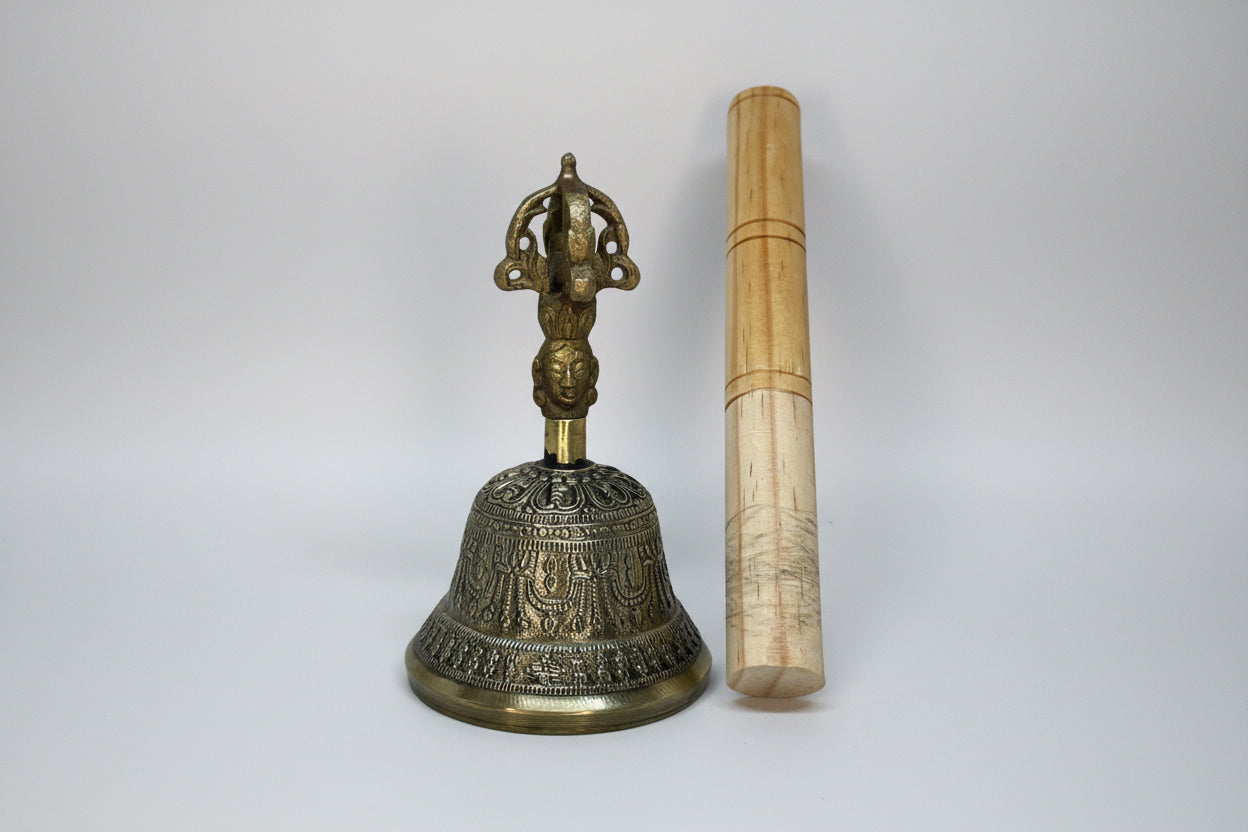 Campana Tibetana Cuenco, Sanción, 7 Metales 12 Cm Alto