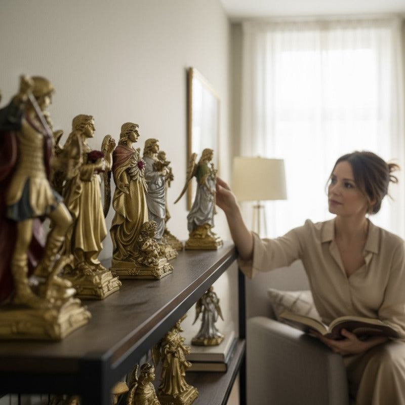 Esculturas De Resina Arcángeles De 24cm De Altura