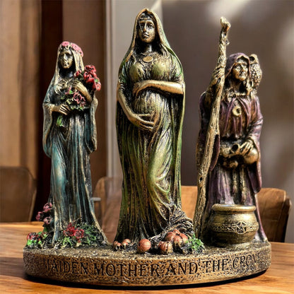 Escultura Triple Diosa 11cm Resina Artículos Esotéricos Lety