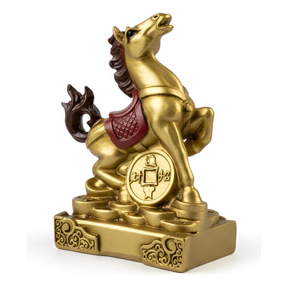 Caballo Año Chino Escultura De Resina 9x6x5cm
