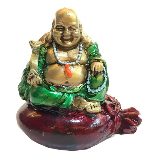 Buda Ru Yi Morral Abundancia En Resina 7cm