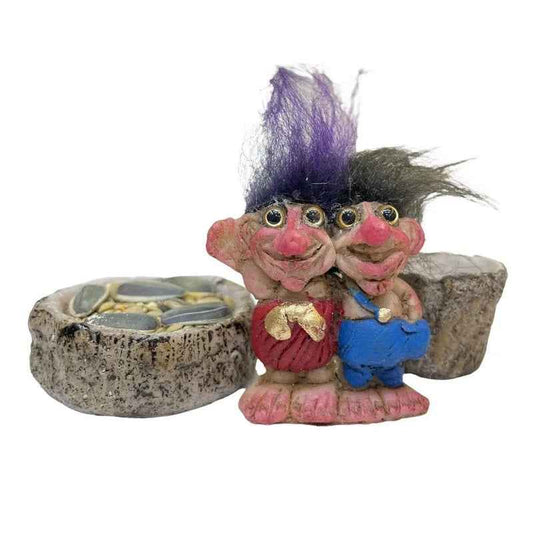 Troll Mini + Comedero + Semillas + Tarjeta Varios Modelos Mellizoz 5cm
