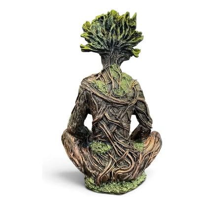 Figura Decorativa Dios De La Naturaleza Meditación Cobre by HEREJE