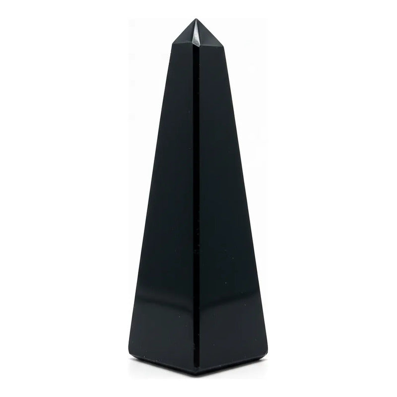 Obsidiana En Obelisco Tallado A Mano De Entre 6 Y 7 Cm Negro by HEREJE