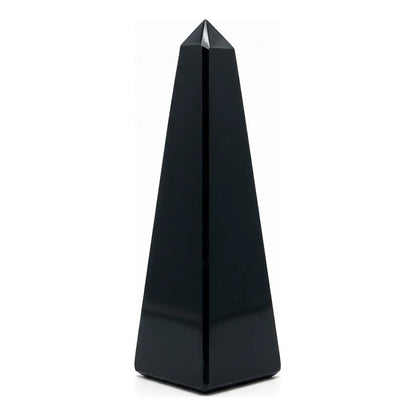 Obsidiana En Obelisco Tallado A Mano De Entre 6 Y 7 Cm Negro by HEREJE