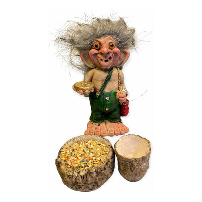 Troll Prosperidad + Comedero 10 Cm Figura Resina Nacional