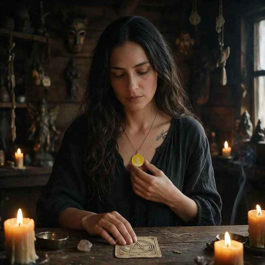 Dije San Miguel Corazón Amarillo 25mm