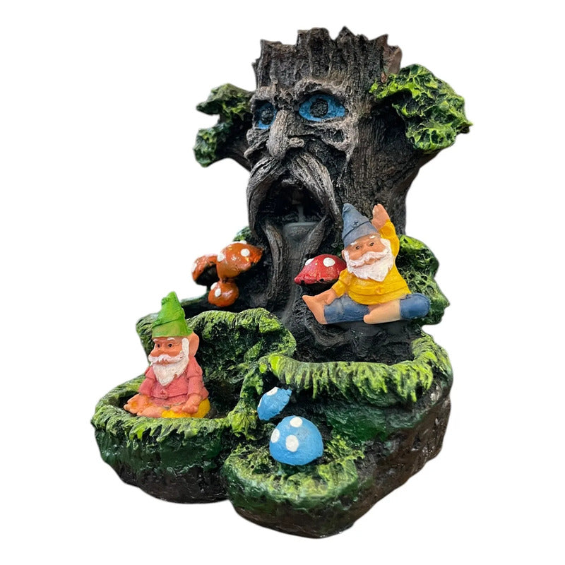 Porta Inciensos En Forma De Arbol Artesanales Cascada Humo Gnomos Gnomos by HEREJE