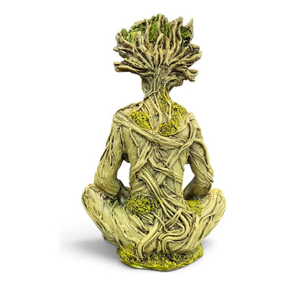 Figura Decorativa Dios De La Naturaleza Meditación Verde Claro by HEREJE