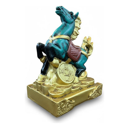 Caballo Año Chino Escultura De Resina 9x6x5cm