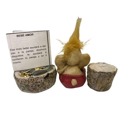 Troll Mini + Comedero + Semillas + Tarjeta Varios Modelos Bebe Del Amor 5cm