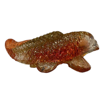 Carpa, Ajowana, Pez De Abundancia Escultura Resina Cristal