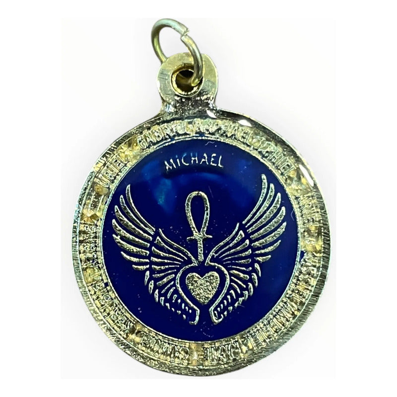 Dije San Miguel Corazón Azul Rey 30mm by HEREJE