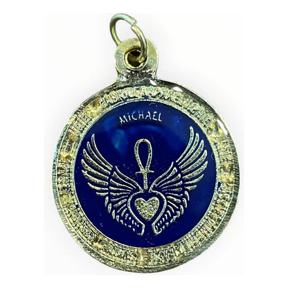 Dije San Miguel Corazón Azul Rey 30mm by HEREJE