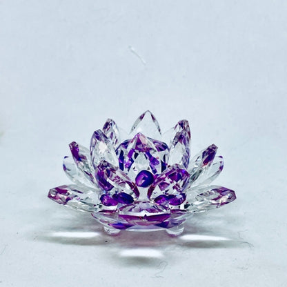 Flor De Loto En Cristal Importado 8cm De Largo.