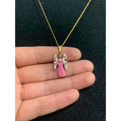 Juego 7 Arcangeles Dije Baño De Oro Con Cristal Miguel Jofie