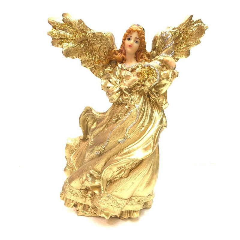 Angel De La Abundancia En Resina Nacional 27 Cm.