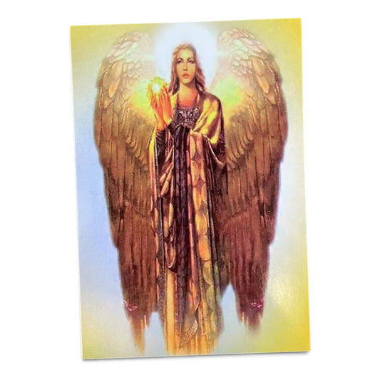 Estampas Coleccionables Esoterismo 5 Piezas Iguales Por Pac Angel De La Prosperidad Religioso