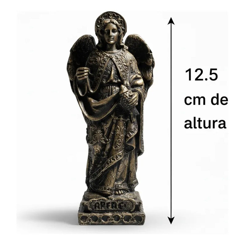 Arcángel Estatua De Resina De 12.5 Cm De Altura Oro Viejo Rafael by HEREJE