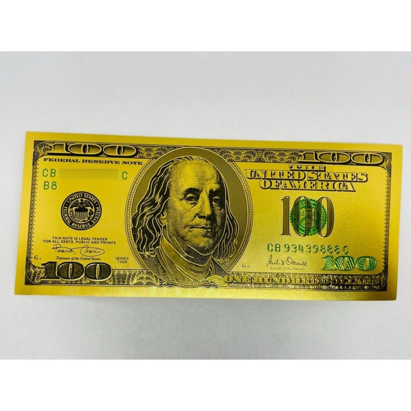 12 Billetes Dorado Diferentes Denominaciones Plastificados